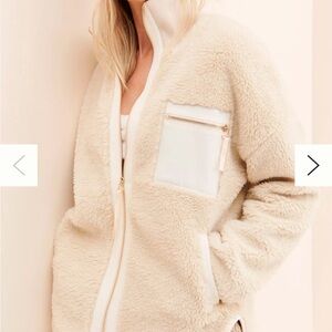 Varley Marney Cream Sherpa Jacket Anthropologie